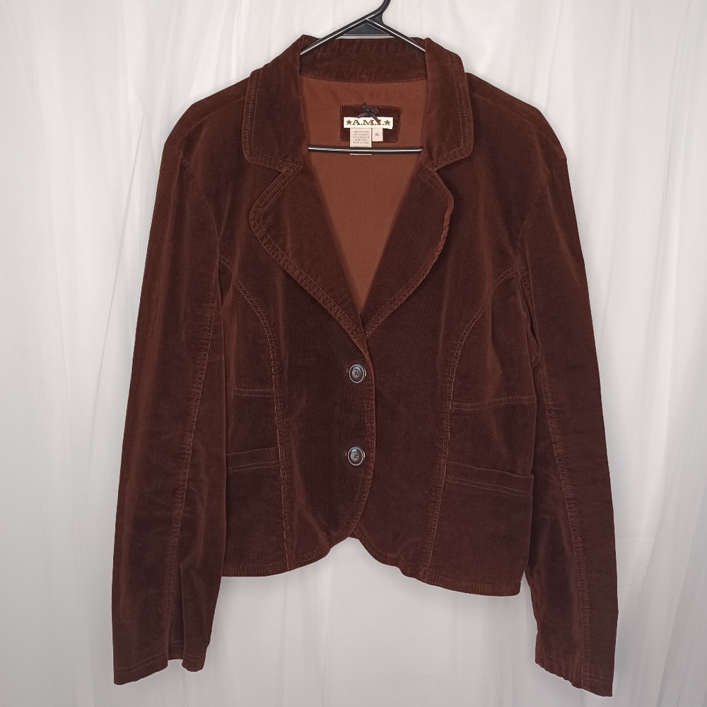 Chocolate Brown Corduroy Blazer, XL